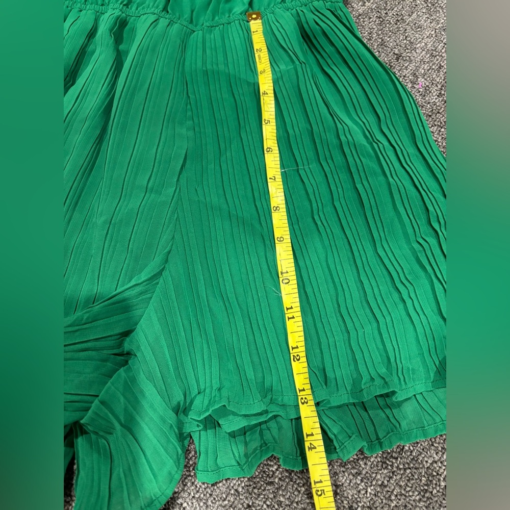Aaron & Amber green off the shoulder romper shorts excellent condition L large - Picture 10 of 11